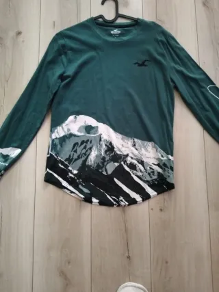 Camiseta Hollister manga larga montaña