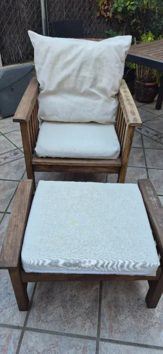Conjunto Terraza Teca: Sofá, Mesas y sillones