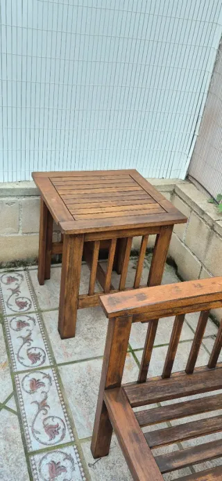 Conjunto Terraza Teca: Sofá, Mesas y sillones