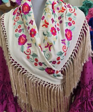 Traje Flamenca Lunares Rosa Talla M