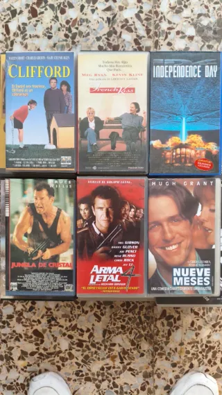 LOTE VHS CAJA VIDEOCLUB HOLLYWOOD ACCION AVENTURA