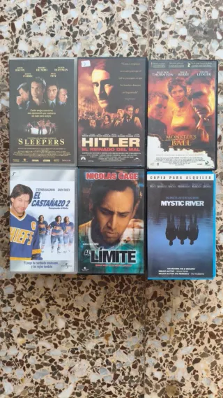 LOTE VHS CAJA VIDEOCLUB HOLLYWOOD ACCION AVENTURA