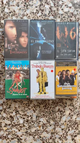 LOTE VHS CAJA VIDEOCLUB HOLLYWOOD ACCION AVENTURA