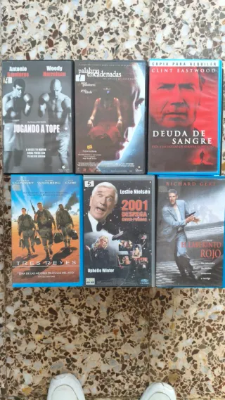 LOTE VHS CAJA VIDEOCLUB HOLLYWOOD ACCION AVENTURA