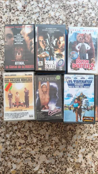 LOTE VHS CAJA VIDEOCLUB HOLLYWOOD ACCION AVENTURA