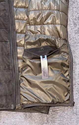 Chaleco Piel Massimo Dutti Marrón. Talla Xl.