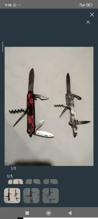 Navajas y multiusos antiguos