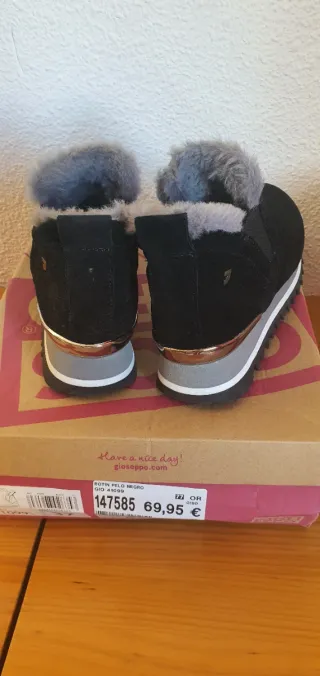 Botines Giuseppe Mujer Negro/Plata