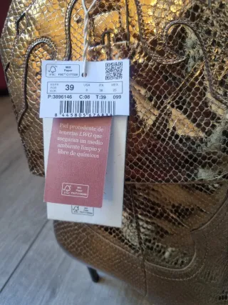 Botas Cowboy piel Slowlove Doradas T39