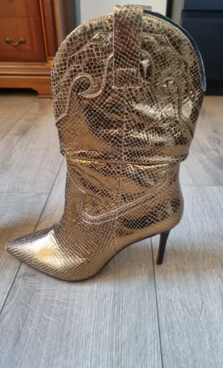 Botas Cowboy piel Slowlove Doradas T39