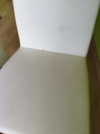 Conjunto 4 sillas polipiel blanco