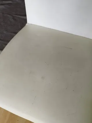 Conjunto 4 sillas polipiel blanco