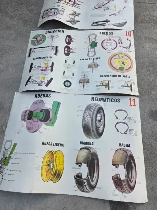 Lote Carteles Piezas Coche Garaje Mecánica