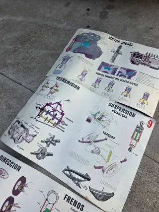 Lote Carteles Piezas Coche Garaje Mecánica