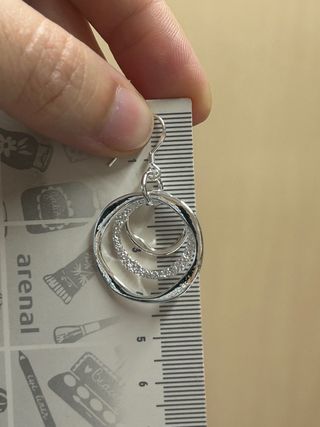 Pendientes acero chapados plata