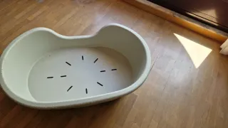 Cama para perro grande beige