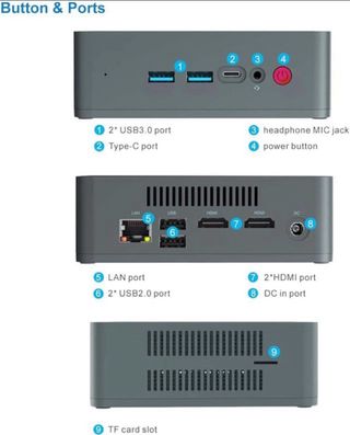 Mini PC Beelink U57 Intel Core i5 Gris
