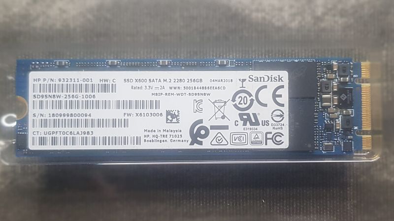 Disco duro SanDisk SSD X600 SATA M.2 2280 256GB