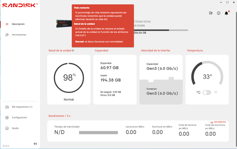 Disco duro SanDisk SSD X600 SATA M.2 2280 256GB afbeelding 4