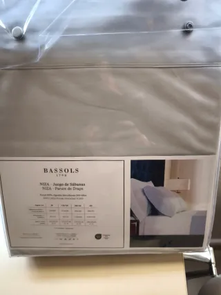 Juego Sábanas Bassols Niza Cama 180 Gris