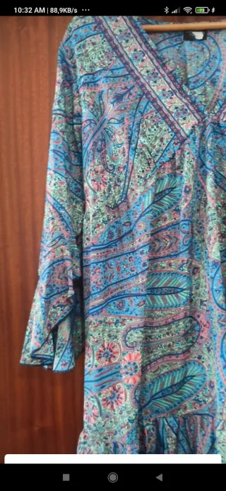 Vestido corte hindú estampado