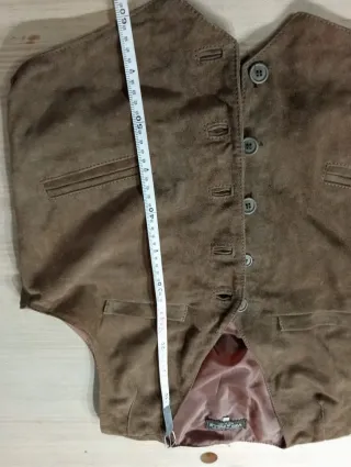 Chaleco de Piel Vera Pelle Marrón