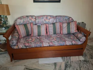 Sofá Cama Madera 2 Camas 90cm
