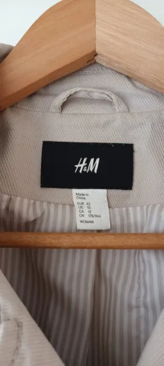 Gabardina H&M Beige Talla 42