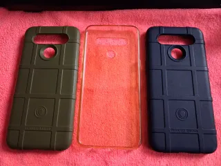 LG K41S Smartphone + Funda Naranja