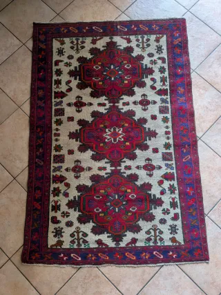 Tappeto Kilim Persiano Vintage Beige Rosso