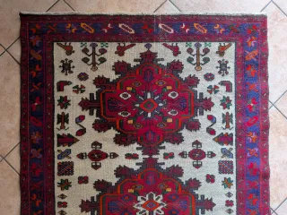 Tappeto Kilim Persiano Vintage Beige Rosso