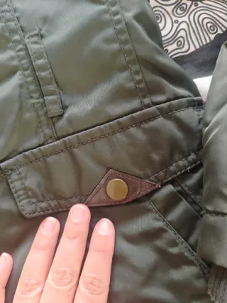 Abrigo Springfield verde con capucha