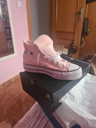 Converse plataforma rosa