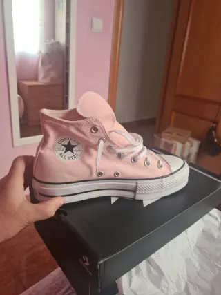 Converse plataforma rosa