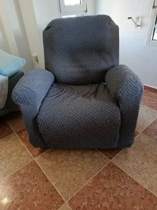 Sillón relax tela gris