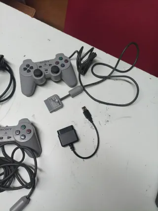 2 Mandos PS3 Originales + Adaptadores USB