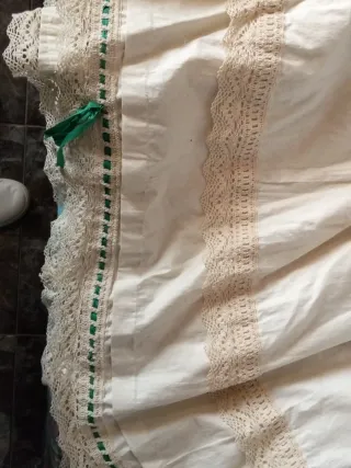 Enagua vintage de algodón con encaje