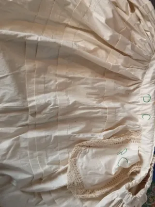 Enagua vintage de algodón con encaje