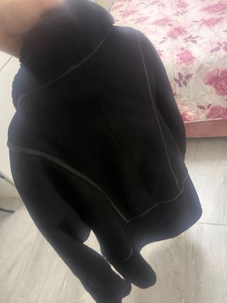 Montone vera pelle nero L/XL