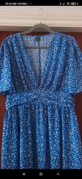 Vestido SHEIN Curve floral azul