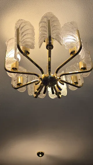 Lámparas vintage metal y cristal