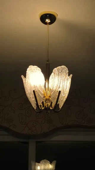 Lámparas vintage metal y cristal