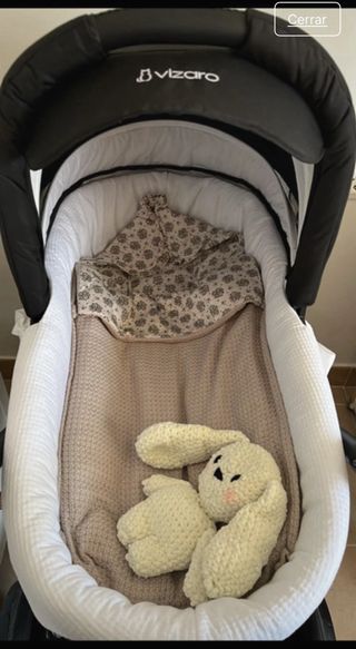 Carro bebé 2 en 1: capazo y silla, marca “Vizaro”