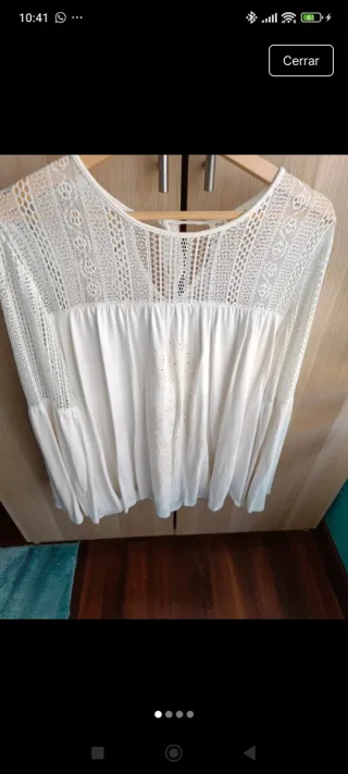 Preciosa camisa Desigual blanca talla única