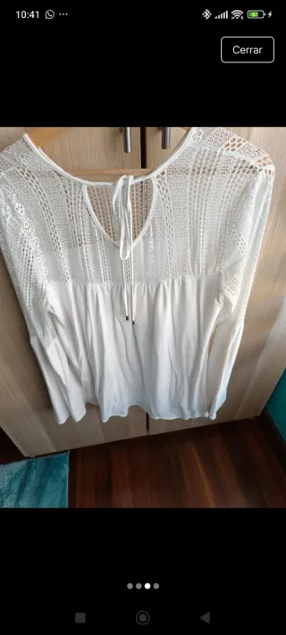 Preciosa camisa Desigual blanca talla única