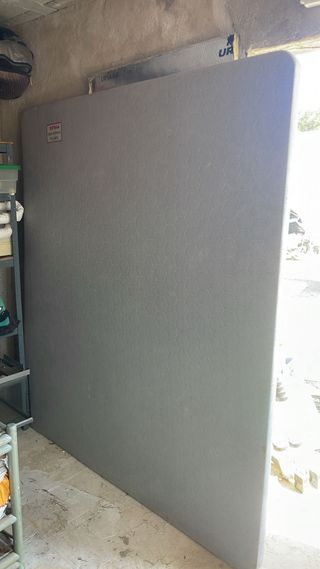 Canapé Cama Flex 180x200 Gris Patas Madera