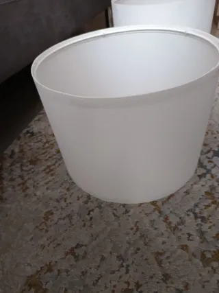 2 Pantallas de lámpara IKEA RINGSTA blanca 33 cm.