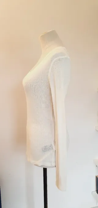 Top manica lunga Zara bianco