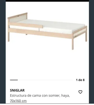 Cama infantil SNIGLAR 70x160cm