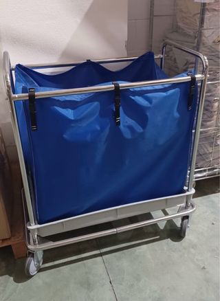 Carro lavandería 283L 4 ruedas giratorias sin uso